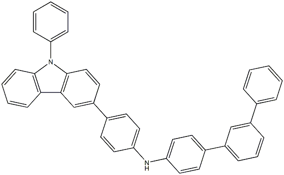 N-(4-(9-phenyl-9H-carbazol-3-yl)phenyl)-[1,1':3',1''-terphenyl]-4-aMine Struktur