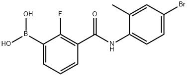 3-(4-BroMo-2-MethylphenylcarbaMoyl)-2-fluorobenzeneboronic acid, 97% Struktur