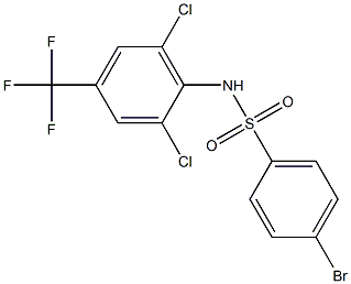 4-BroMo-N-[2,6-dichloro-4-(trifluoroMethyl)phenyl]benzenesulfonaMide, 97% Struktur