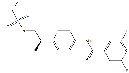 (R)-3,5-difluoro-N-(4-(1-(1-MethylethylsulfonaMido)propan-2-yl)phenyl)benzaMide Struktur