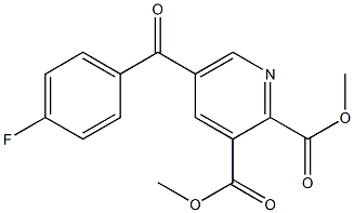 DIMETHYL 5-(4-FLUOROBENZOYL)PYRIDINE-2,3-DICARBOXYLATE Struktur