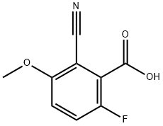 2-cyano-6-fluoro-3-Methoxybenzoic acid Struktur