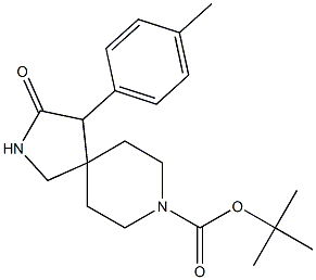 tert-butyl 3-oxo-4-p-tolyl-2,8-diazaspiro[4.5]decane-8-carboxylate Struktur