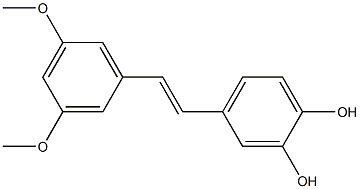 (E)-4-(3,5-diMethoxystyryl)benzene-1,2-diol Struktur