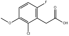 2-CHLORO-6-FLUORO-3-METHOXYPHENYLACETIC ACID Struktur