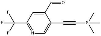 2-(trifluoroMethyl)-5-((triMethylsilyl)ethynyl)isonicotinaldehyde Struktur