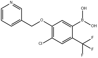 [4-Chloro-5-(pyridin-3-ylmethoxy)-2-(trifluoromethyl)phenyl]boronic acid Struktur