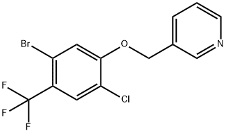 3-[5-Bromo-2-chloro-4-(trifluoromethyl)phenoxymethyl]pyridine Struktur