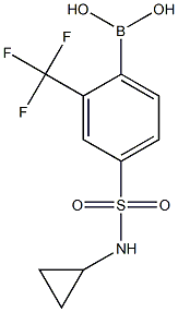 4-(Cyclopropylsulfamoyl)-2-(trifluoromethyl)phenylboronic acid Struktur