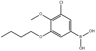 (3-Butoxy-5-chloro-4-methoxyphenyl)boronic acid Struktur