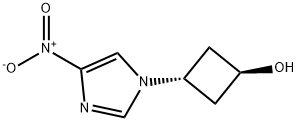 (1r,3r)-3-(4-nitro-1H-iMidazol-1-yl)cyclobutanol Struktur