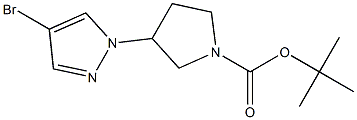 3-(4-BroMo-pyrazol-1-yl)-pyrrolidine-1-carboxylic acid tert-butyl ester Struktur