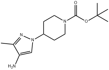 4-(4-AMino-3-Methyl-pyrazol-1-yl)-piperidine-1-carboxylic acid tert-butyl ester Struktur