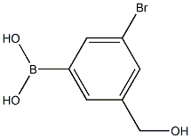 3-broMo-5-(hydroxyMethyl)phenylboronic acid Struktur