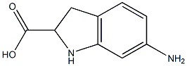 6-aMino-2,3-dihydro-1H-indole-2-carboxylic acid Struktur