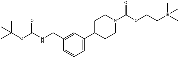 2-(triMethylsilyl)ethyl 4-(3-((tert-butoxycarbonylaMino)Methyl)phenyl)piperidine-1-carboxylate Struktur