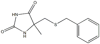 5-[(BENZYLSULFANYL)METHYL]-5-METHYL-2,4-IMIDAZOLIDINEDIONE Struktur