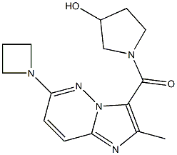 (6-(azetidin-1-yl)-2-MethyliMidazo[1,2-b]pyridazin-3-yl)(3-hydroxypyrrolidin-1-yl)Methanone Struktur