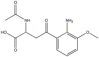 2-acetaMido-4-(2-aMino-3-Methoxyphenyl)-4-oxobutanoic acid Struktur