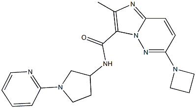 6-(azetidin-1-yl)-2-Methyl-N-(1-(pyridin-2-yl)pyrrolidin-3-yl)iMidazo[1,2-b]pyridazine-3-carboxaMide Struktur