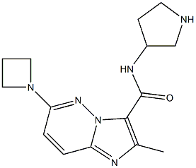 6-(azetidin-1-yl)-2-Methyl-N-(pyrrolidin-3-yl)iMidazo[1,2-b]pyridazine-3-carboxaMide Struktur