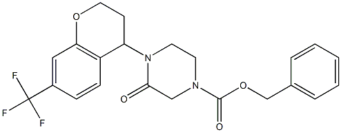 benzyl 3-oxo-4-(7-(trifluoroMethyl)chroMan-4-yl)piperazine-1-carboxylate Struktur