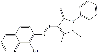 7-(4-Antipyrinylazo)-8-hydroxyquinoline Struktur