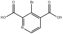 3-broMopyridine-2,4-dicarboxylic acid Struktur