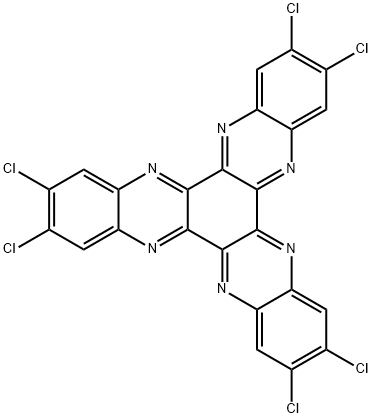 2,3,8,9,14,15-hexachlorodiquinoxalino[2,3-a:2',3'-c]phenazine Struktur