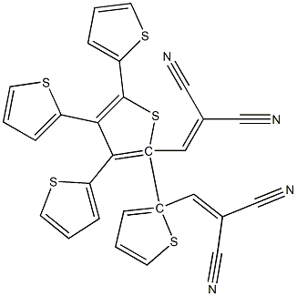 a,a'-bis(2,2-dicyanovinyl)-quinquethiophene Struktur