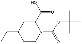 1-Boc-4-ethyl-6-piperidinecarboxylic acid Struktur