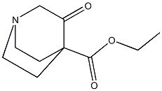 3-Oxo-1-aza-bicyclo[2.2.2]octane-4-carboxylic acid ethyl ester Struktur