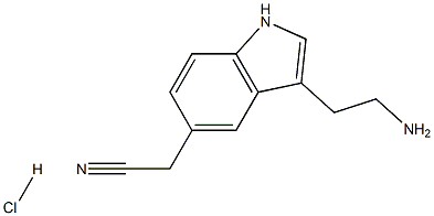 [3-(2-AMino-ethyl)-1H-indol-5-yl]-acetonitrile hydrochloride Struktur