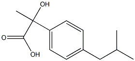 (2RS)-2-Hydroxy-2-[4-(2-Methylpropyl)phenyl]propanoic Acid Struktur