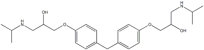 (RS)-1-[4-[4-(2-Hydroxy-3-isopropylaMinopropoxy)benzyl]-phenoxy]-3-isopropylaMinopropan-2-ol Struktur