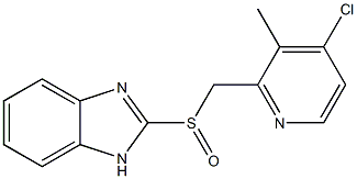 2-[(RS)-[(4-Chloro-3-Methylpyridin-2-yl)Methyl]sulphinyl]-1H-benziMidazole Struktur