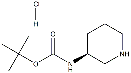 (S)-3-(BOC-アミノ)ピペリジン塩酸塩 化學(xué)構(gòu)造式