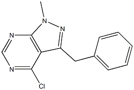 3-benzyl-4-chloro-1-Methyl-1H-pyrazolo[3,4-d]pyriMidine Struktur