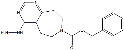 benzyl 4-hydrazinyl-8,9-dihydro-5H-pyriMido[4,5-d]azepine-7(6H)-carboxylate Struktur