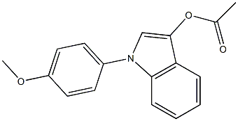 Acetic acid 1-(4-Methoxy-phenyl)-1H-indol-3-yl ester Struktur