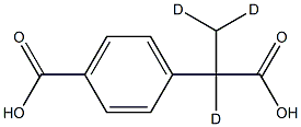 DL-2-(4-Carboxyphenyl)propionic Acid-d3 Struktur