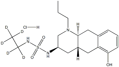 N-(Ethyl-d5)-N'-[(3R,4aR,10aS)-1,2,3,4,4a,5,10,10a-Octahydro-6-hydroxy-1-propylbenzo[g]quinolin-3-yl]sulfaMide Hydrochloride Struktur