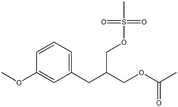 2-[(3-Methoxyphenyl)Methyl]-1,3-propanediol Acetate 3-Methanesulfonate Struktur