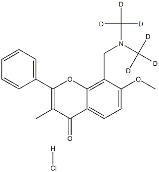 8-[(DiMethylaMino-d6)Methyl]-7-Methoxy-3-Methyl-2-phenyl-4H-1-benzopyran-4-one Hydrochloride Struktur