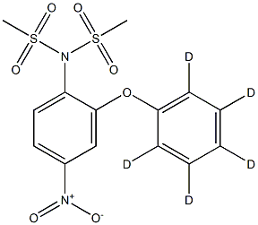 N-(Methylsulfonyl)-4'-nitro-2'-(phenoxy-d5)Methanesulfonanilide Struktur