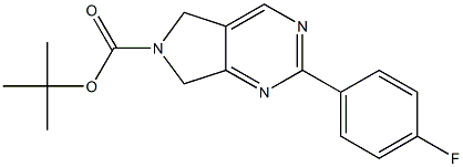 2-(4-Fluoro-phenyl)-5,7-dihydro-pyrrolo[3,4-d]pyriMidine-6-carboxylic acid tert-butyl ester Struktur