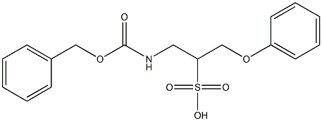 2-(benzyloxycarbonyl)aMino-1-phenoxyMethylethanesulfonic acid Struktur