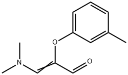 (E)-3-(diMethylaMino)-2-(M-tolyloxy)acrylaldehyde Struktur