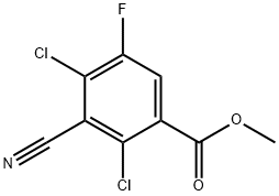 Methyl 2,4-dichloro-3-cyano-5-fluorobenzoate Struktur