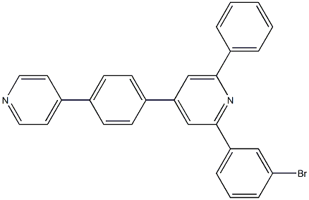 2-(3-broMophenyl)-6-phenyl-4-(4-(pyridiN-4-yl)phenyl)pyridine Struktur